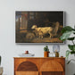 Sheep in a Stable, 1810 - Floater Framed Canvas Print