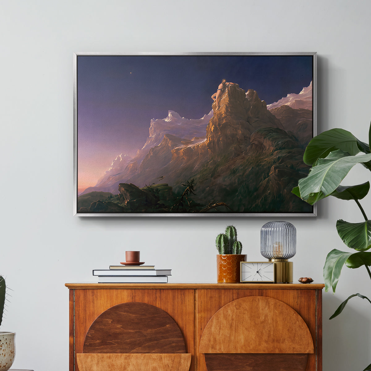 Prometheus Bound, 1847 - Floater Framed Canvas Print