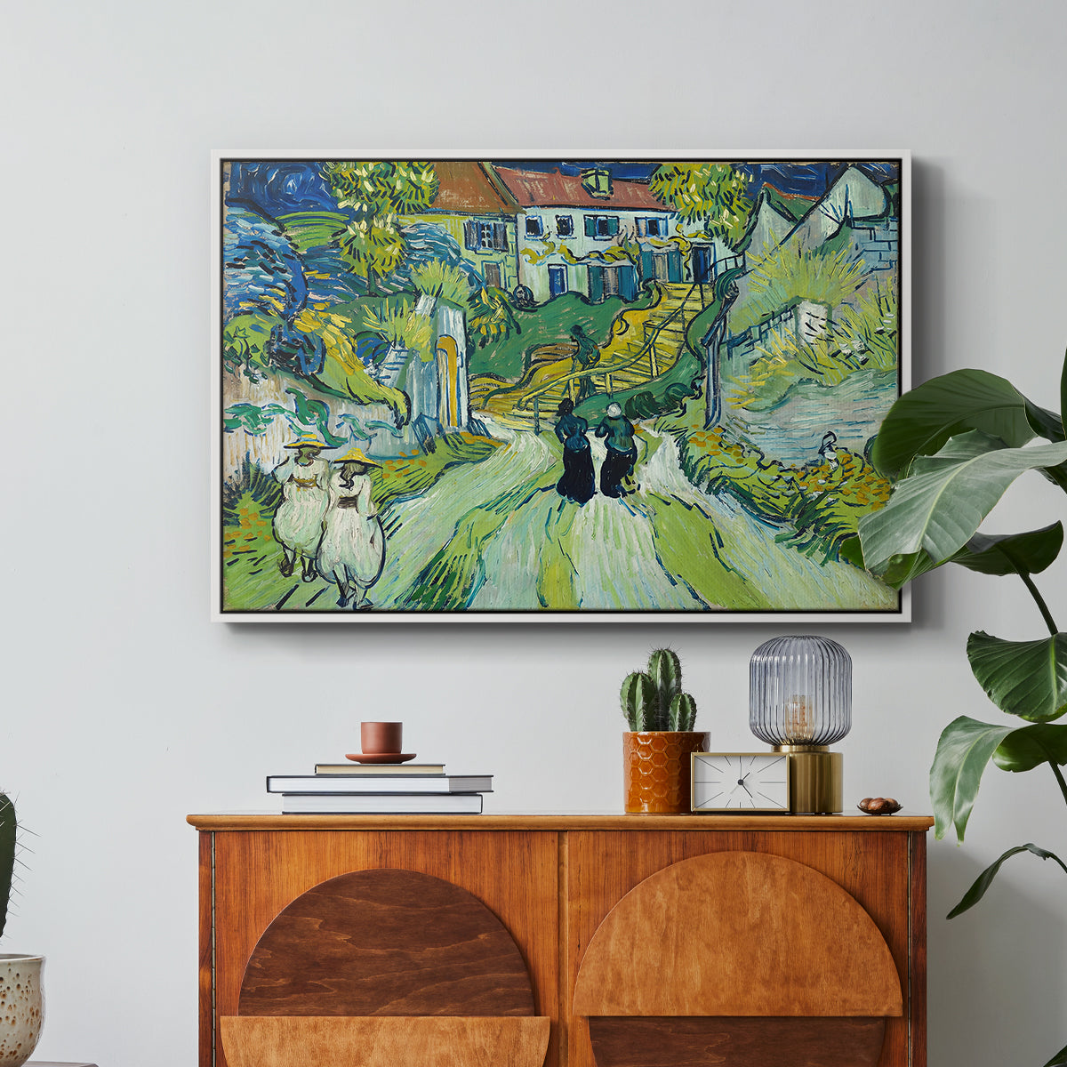Stairway at Auvers, 1890 - Floater Framed Canvas Print