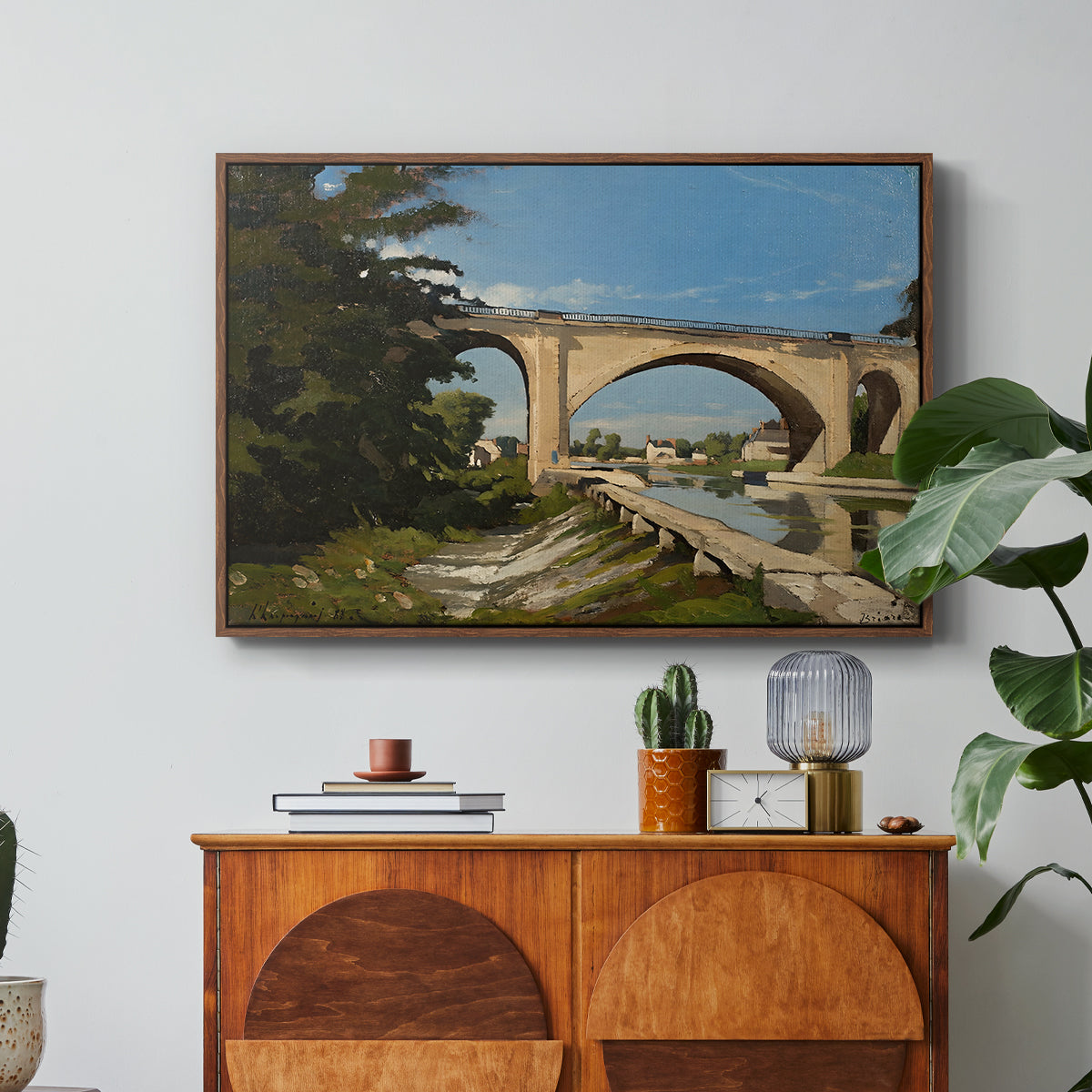 The Railroad Bridge at Briare, 1888 - Floater Framed Canvas Print