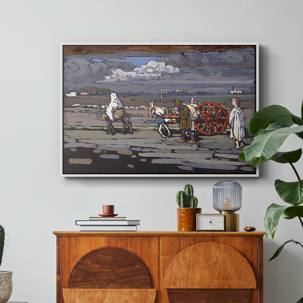 Country Road (Landstrasse), 1905 - Floater Framed Canvas Print