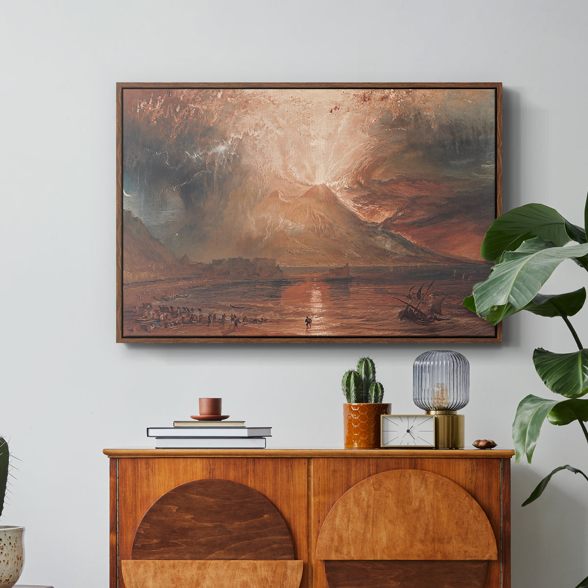 Vesuvius in Eruption, c. 1817 - Floater Framed Canvas Print