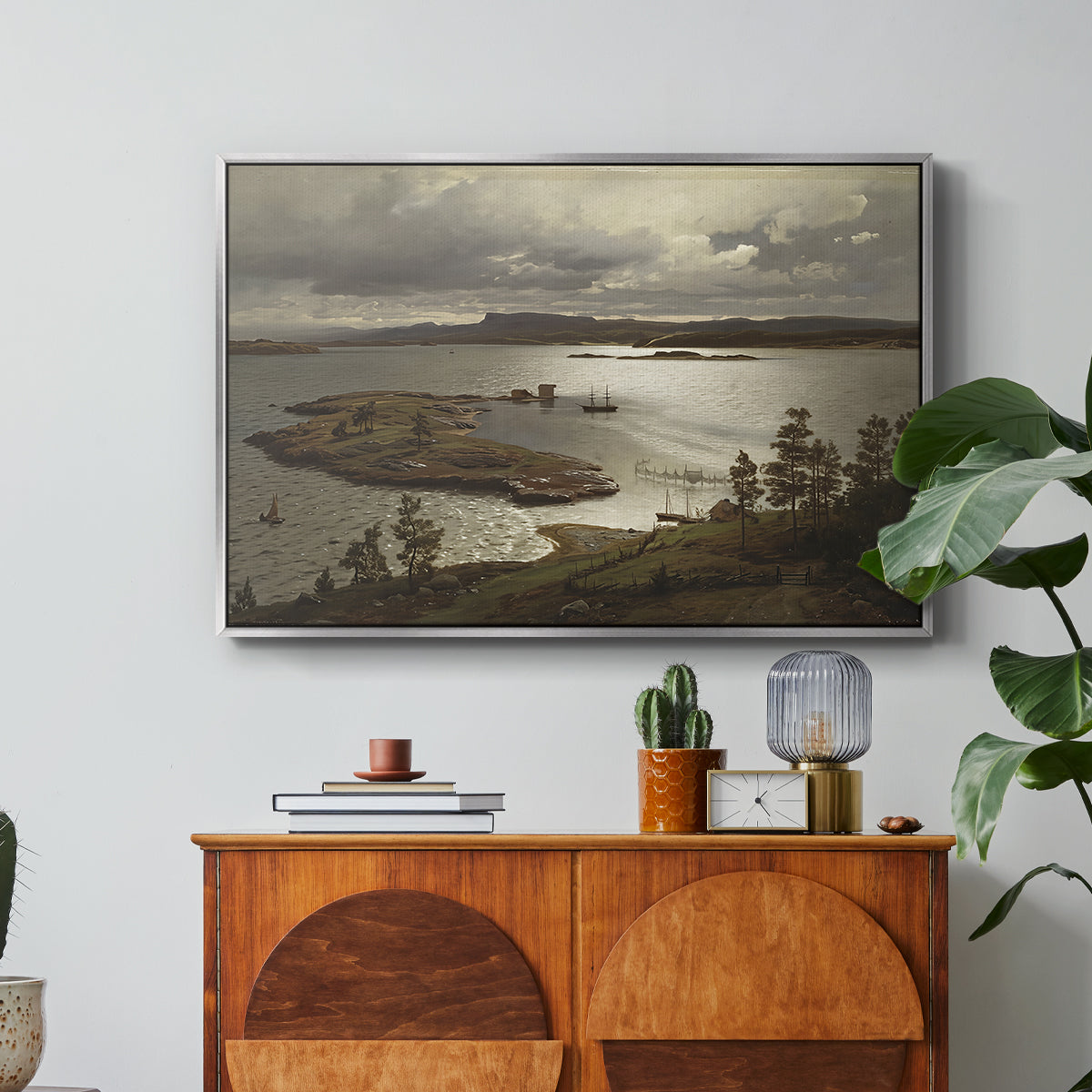 The Fjord at Sandviken (Sandviksfjorden), 1879 - Floater Framed Canvas Print