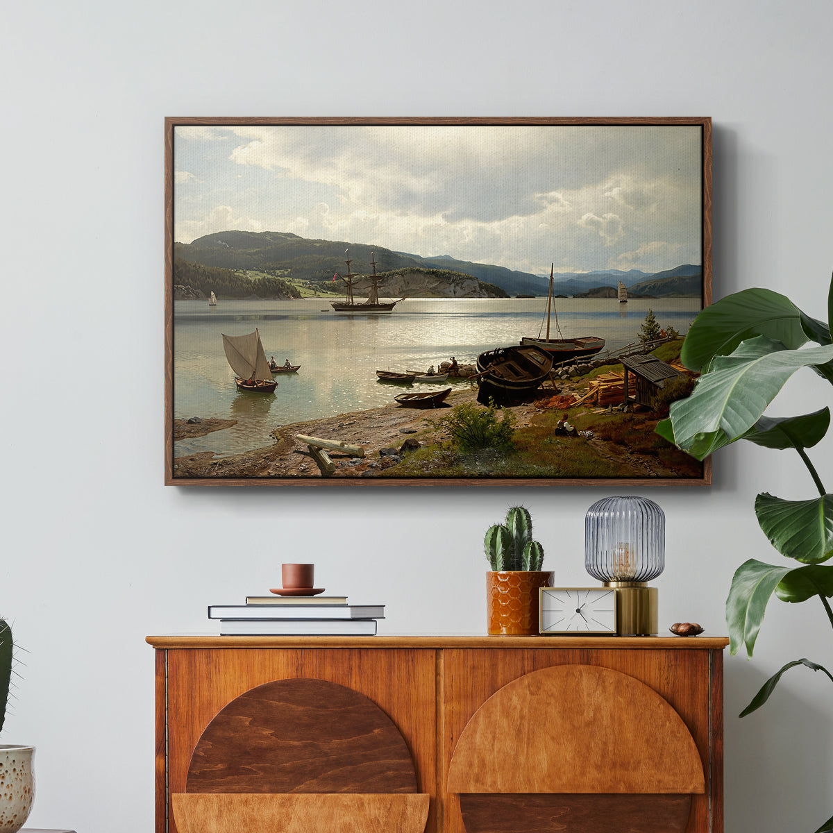 By the Water, 1876 - Floater Framed Canvas Print