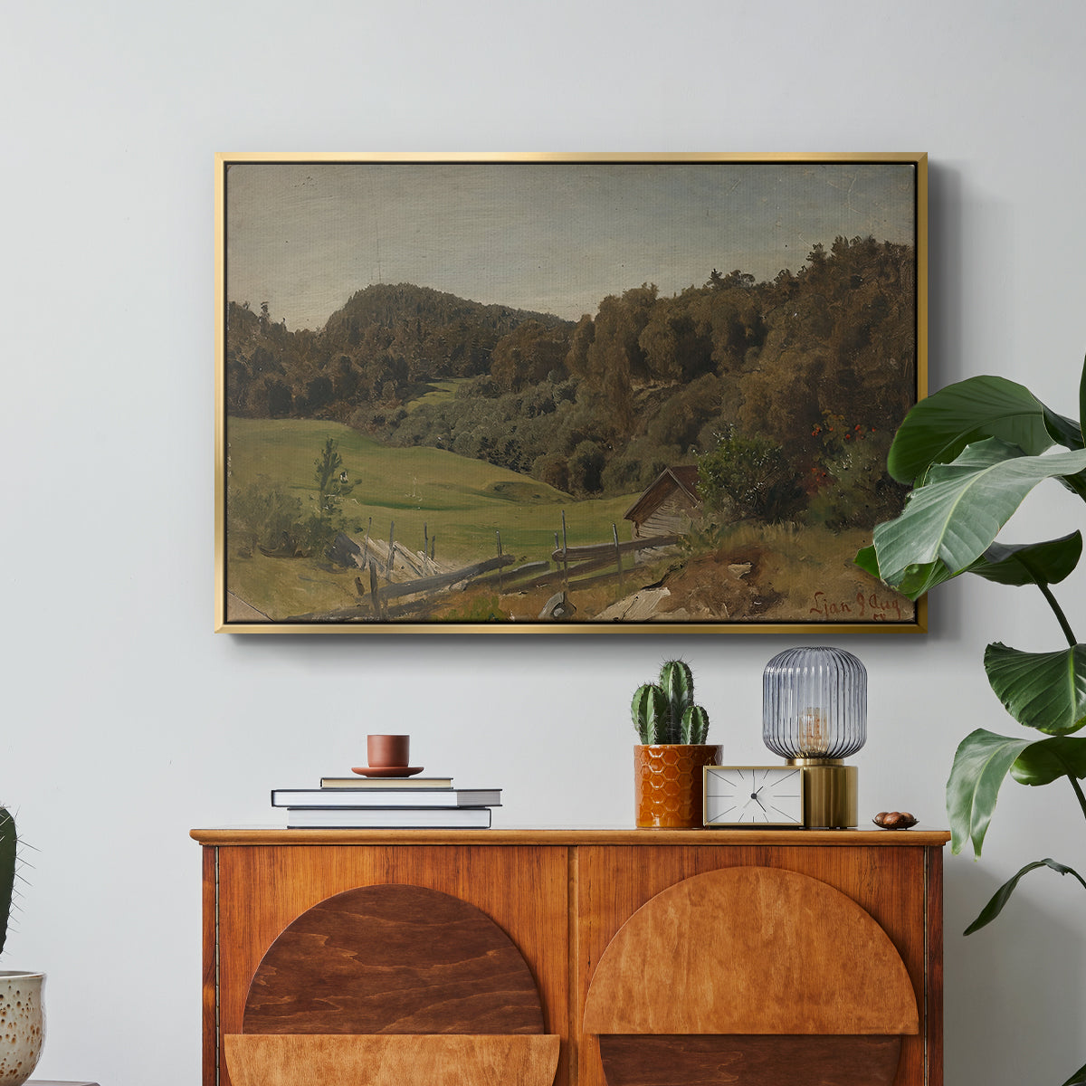 Landscape at Ljan, 1858 - Floater Framed Canvas Print