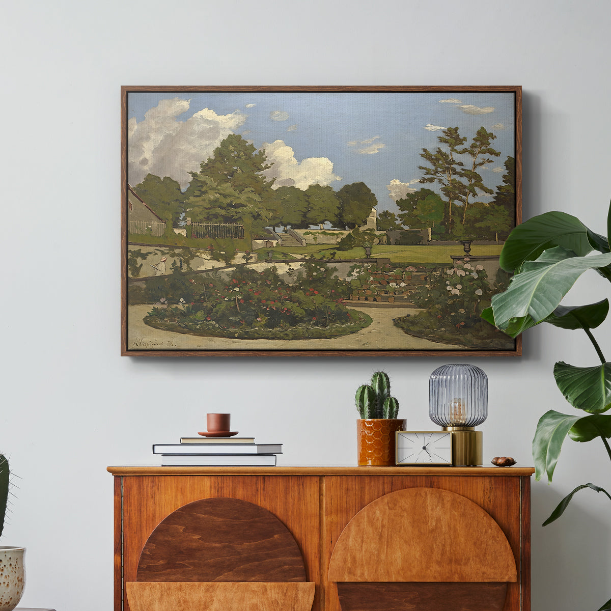 The Painter's Garden at Saint-Privé, 1886 - Floater Framed Canvas Print
