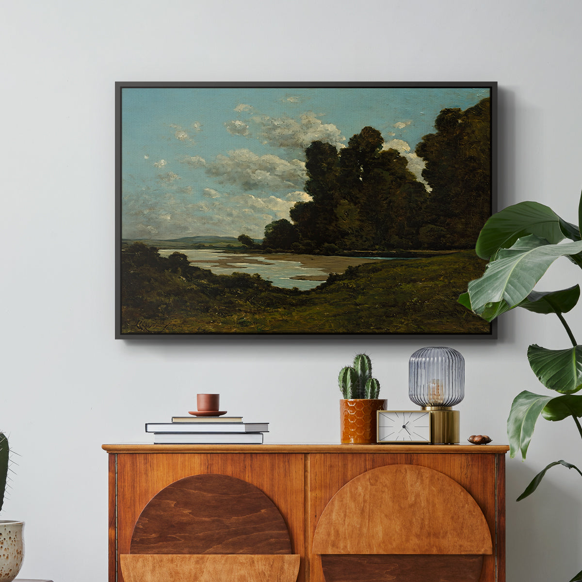 The River Loire at Nevers, 1901 - Floater Framed Canvas Print