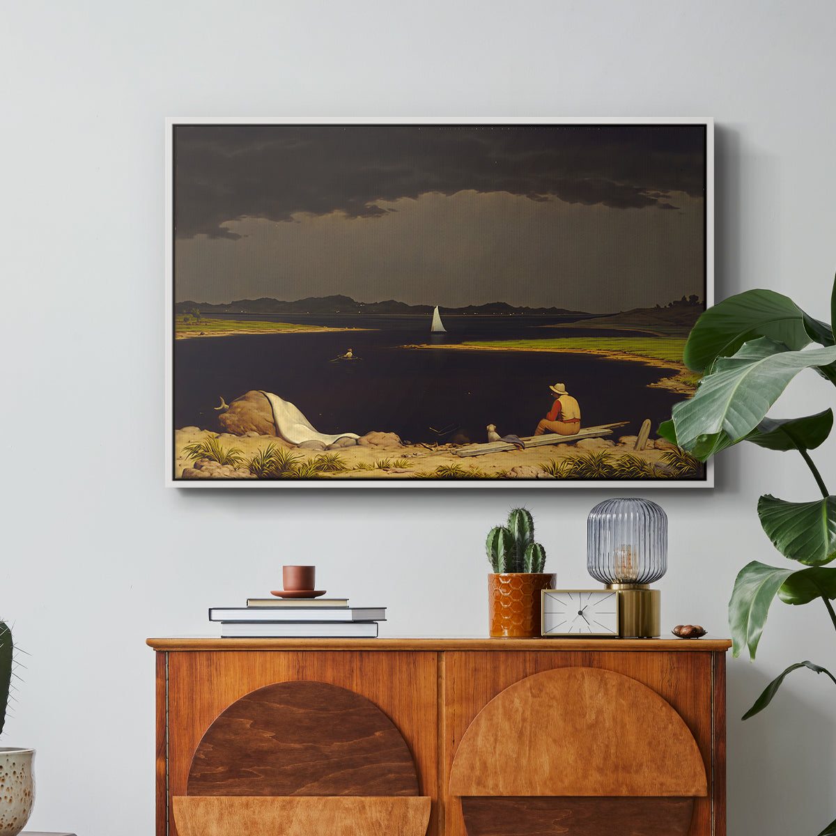 Approaching Thunder Storm, 1859 - Floater Framed Canvas Print