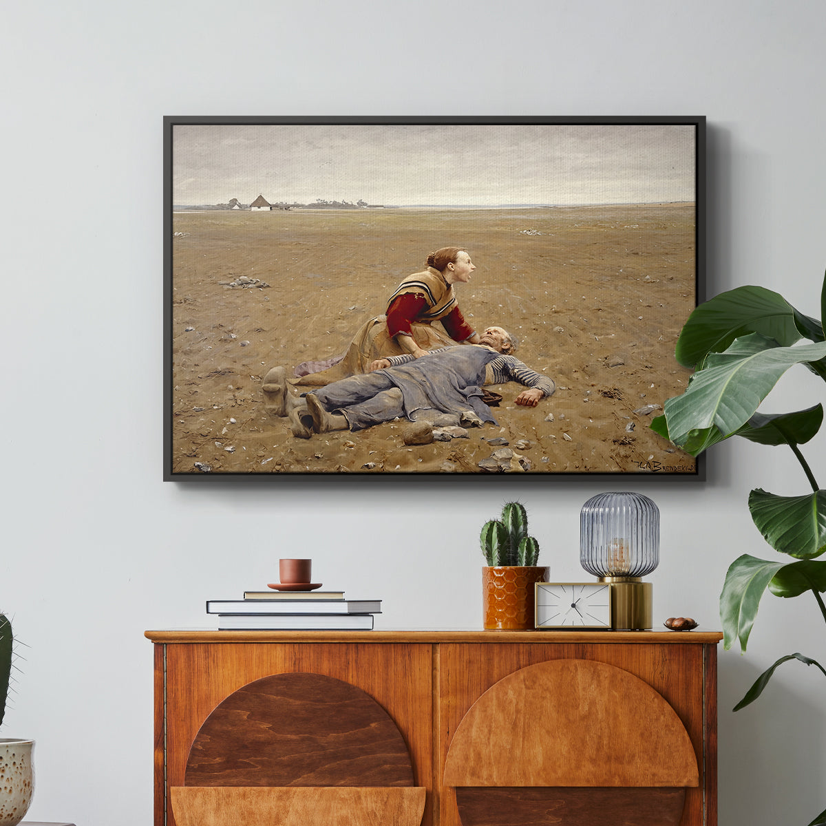 Worn Out (Udslidt), 1889 - Floater Framed Canvas Print