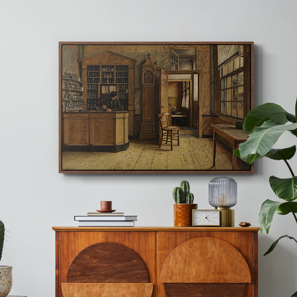The Old Inn 'Het Loodshuis' in Antwerp, 1877 - Floater Framed Canvas Print