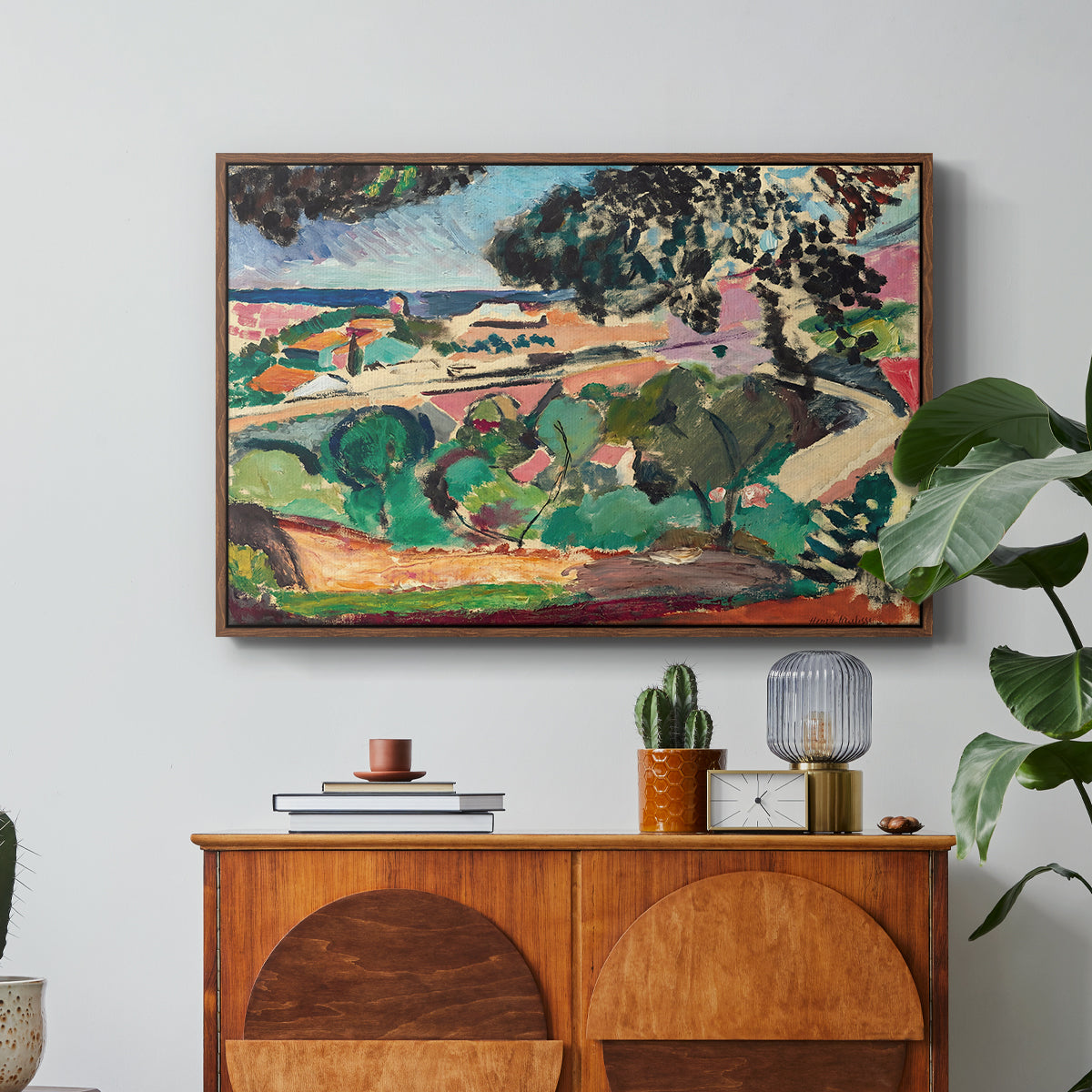 Landscape at Collioure, 1907 - Floater Framed Canvas Print