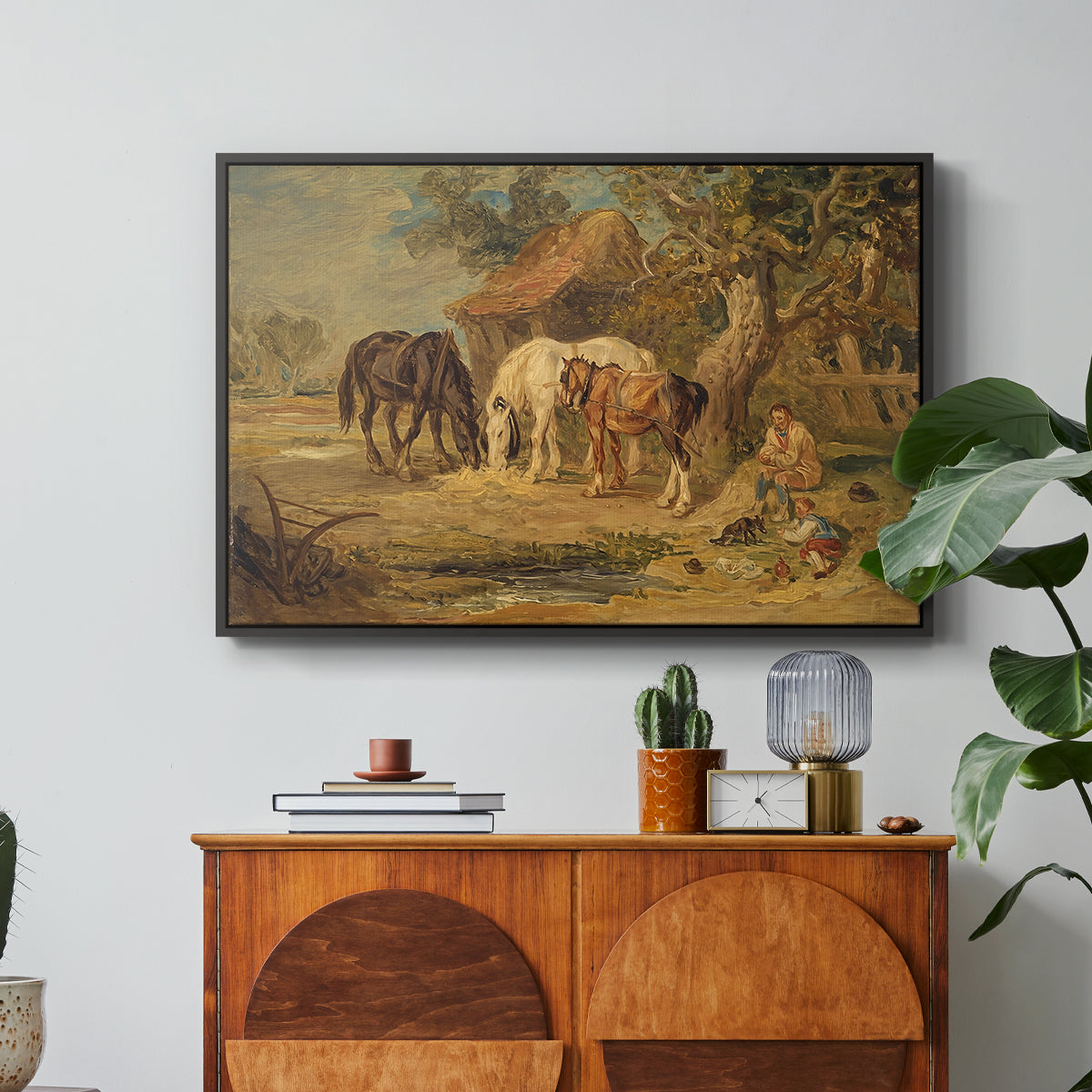 The Midday Meal, 1835 - Floater Framed Canvas Print