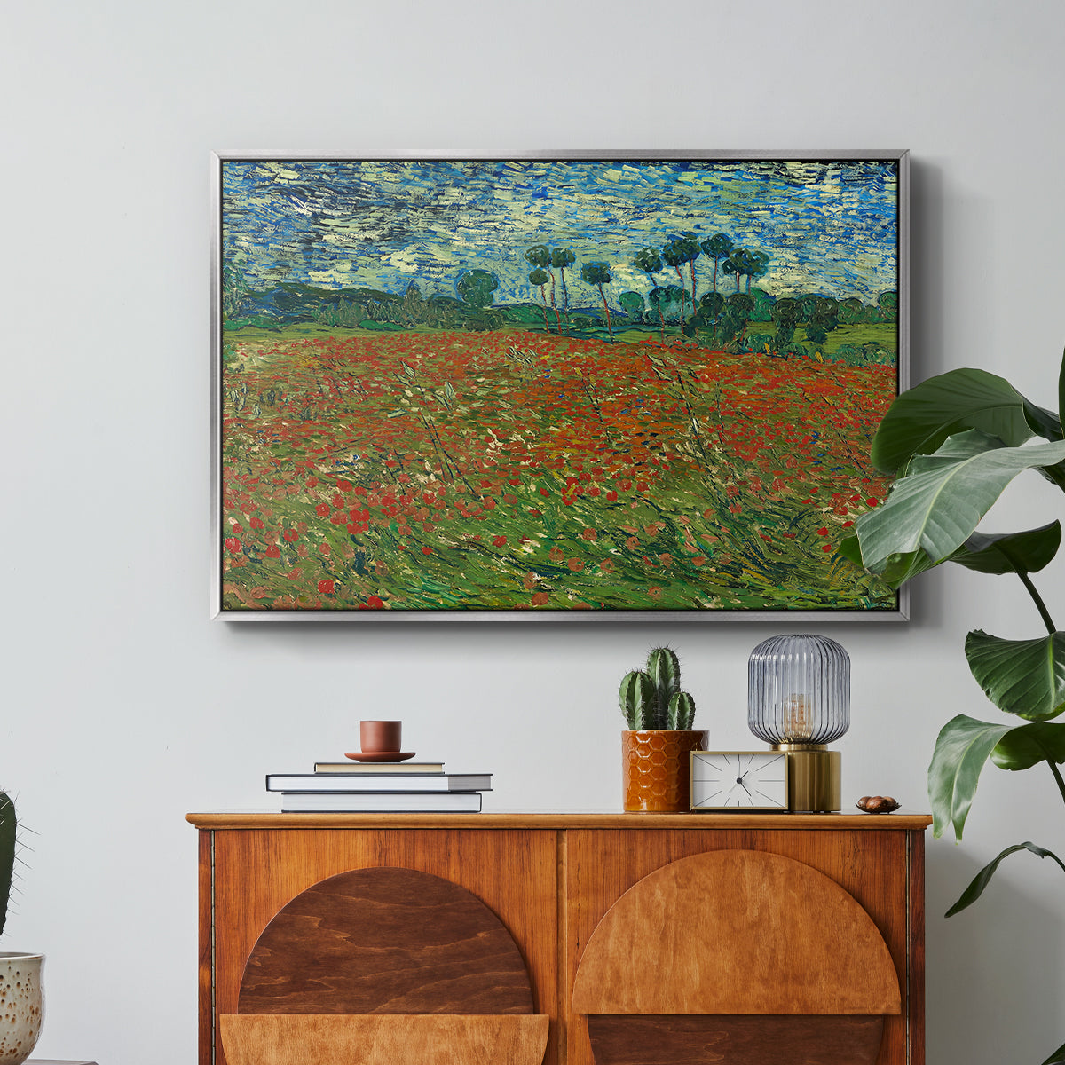 Field with Poppies, 1889 - Floater Framed Canvas Print