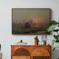 Haystack at Sunset, 1880 - Floater Framed Canvas Print