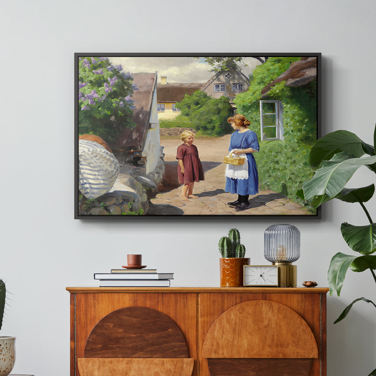 Summer Day in Jyllinge, 1922 - Floater Framed Canvas Print