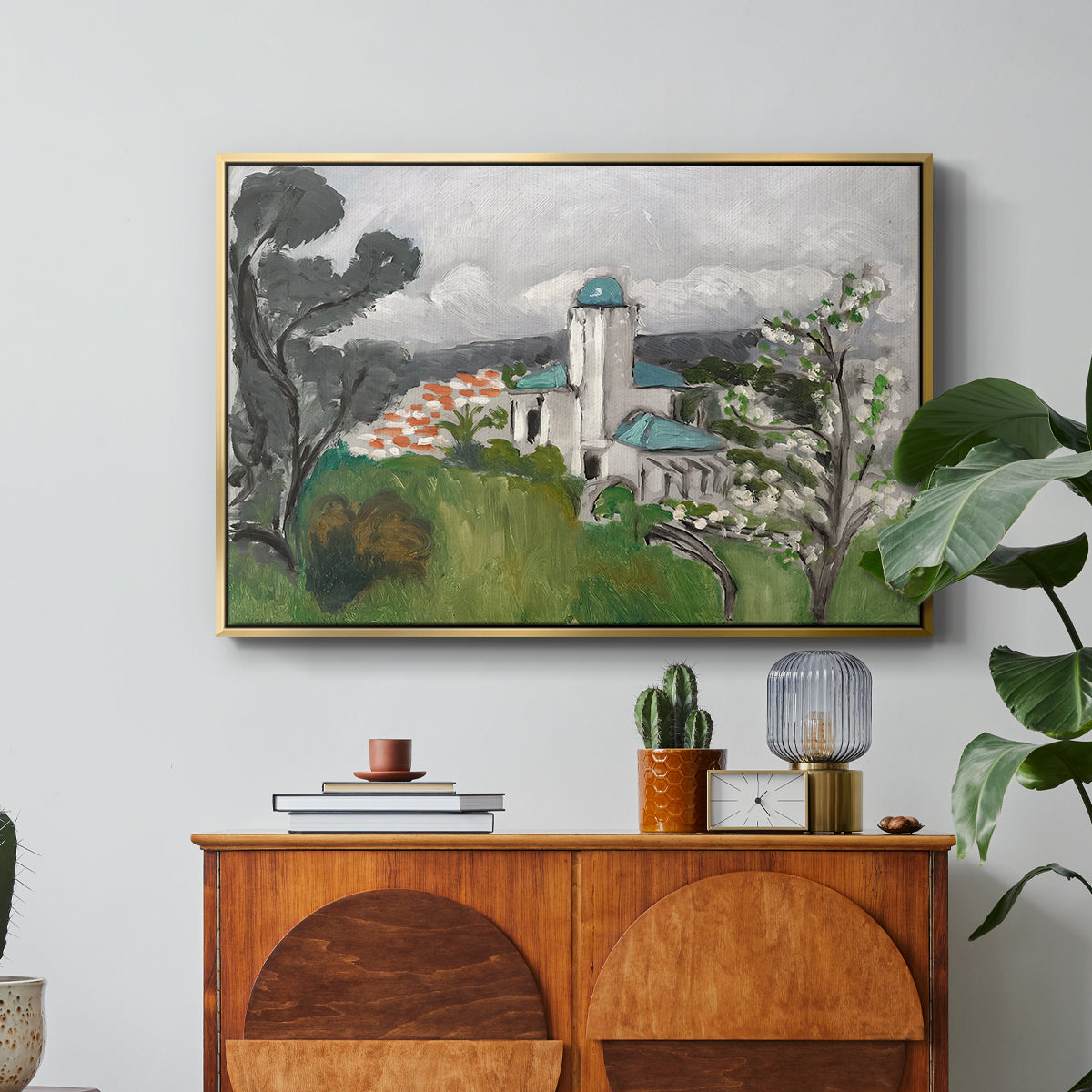 The Blue Villa (La Villa Bleue), c. 1918 - Floater Framed Canvas Print