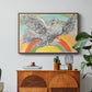 Flying Dove with Rainbow (Colombe volant à l'Arc-en-ciel), 1952 - Floater Framed Canvas Print