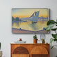 The Port at Sunset, Opus 236, Saint Tropez, 1892 - Floater Framed Canvas Print