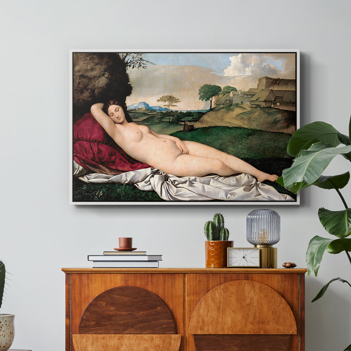 Sleeping Venus, c. 1510 - Floater Framed Canvas Print