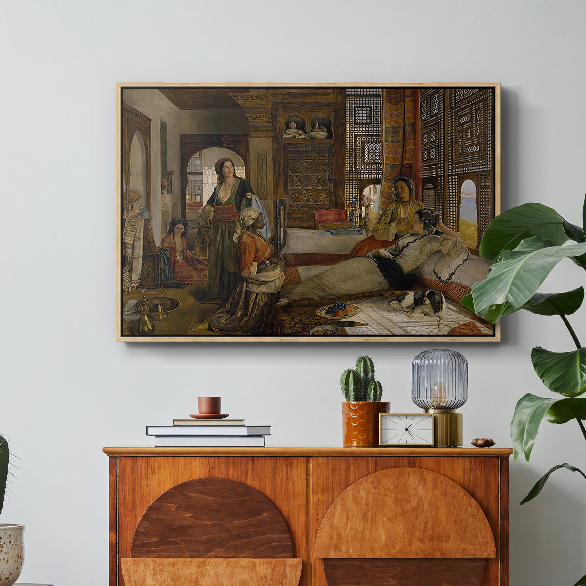 The Harem, 1876 - Floater Framed Canvas Print
