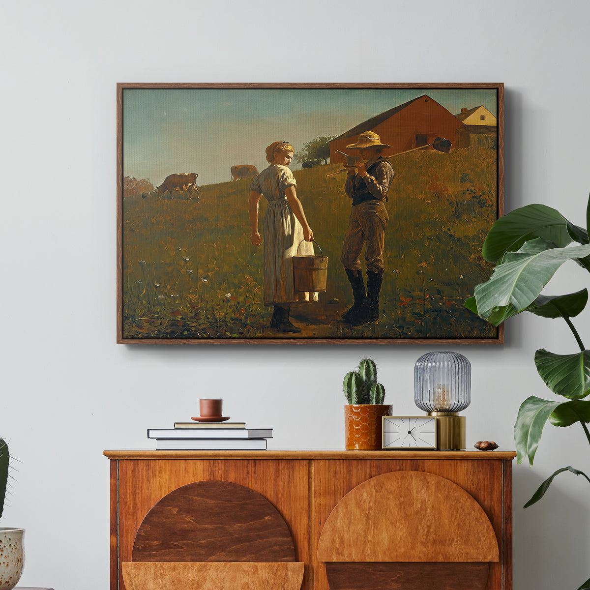 A Temperance Meeting, 1874 - Floater Framed Canvas Print