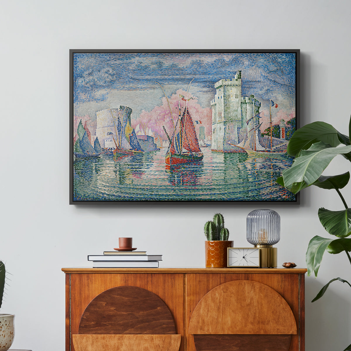 Entrance to the Port of La Rochelle, 1921 - Floater Framed Canvas Print