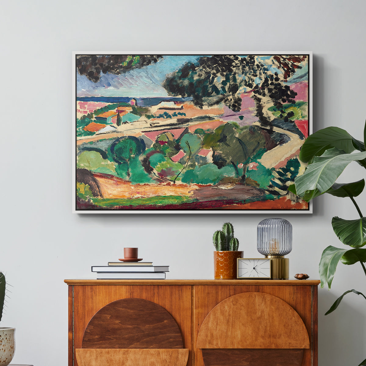Landscape at Collioure, 1907 - Floater Framed Canvas Print