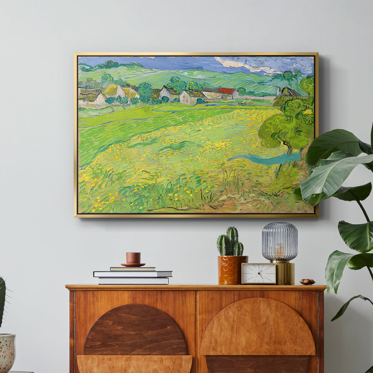 Les Vessenots in Auvers, 1890 - Floater Framed Canvas Print