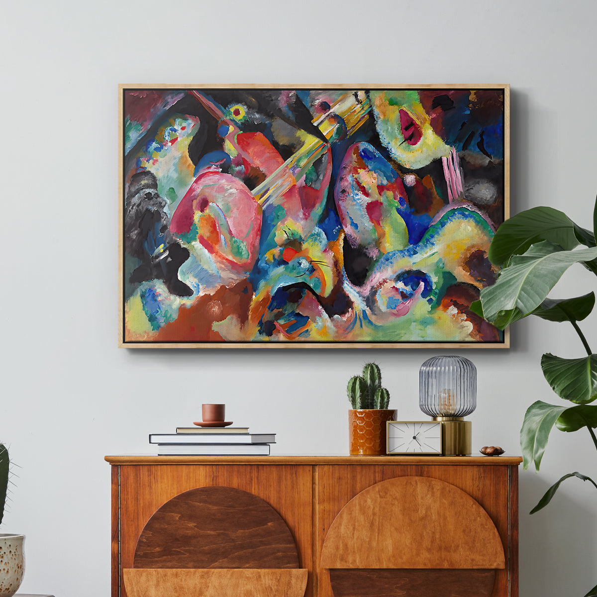 Improvisation. Deluge, 1913 - Floater Framed Canvas Print