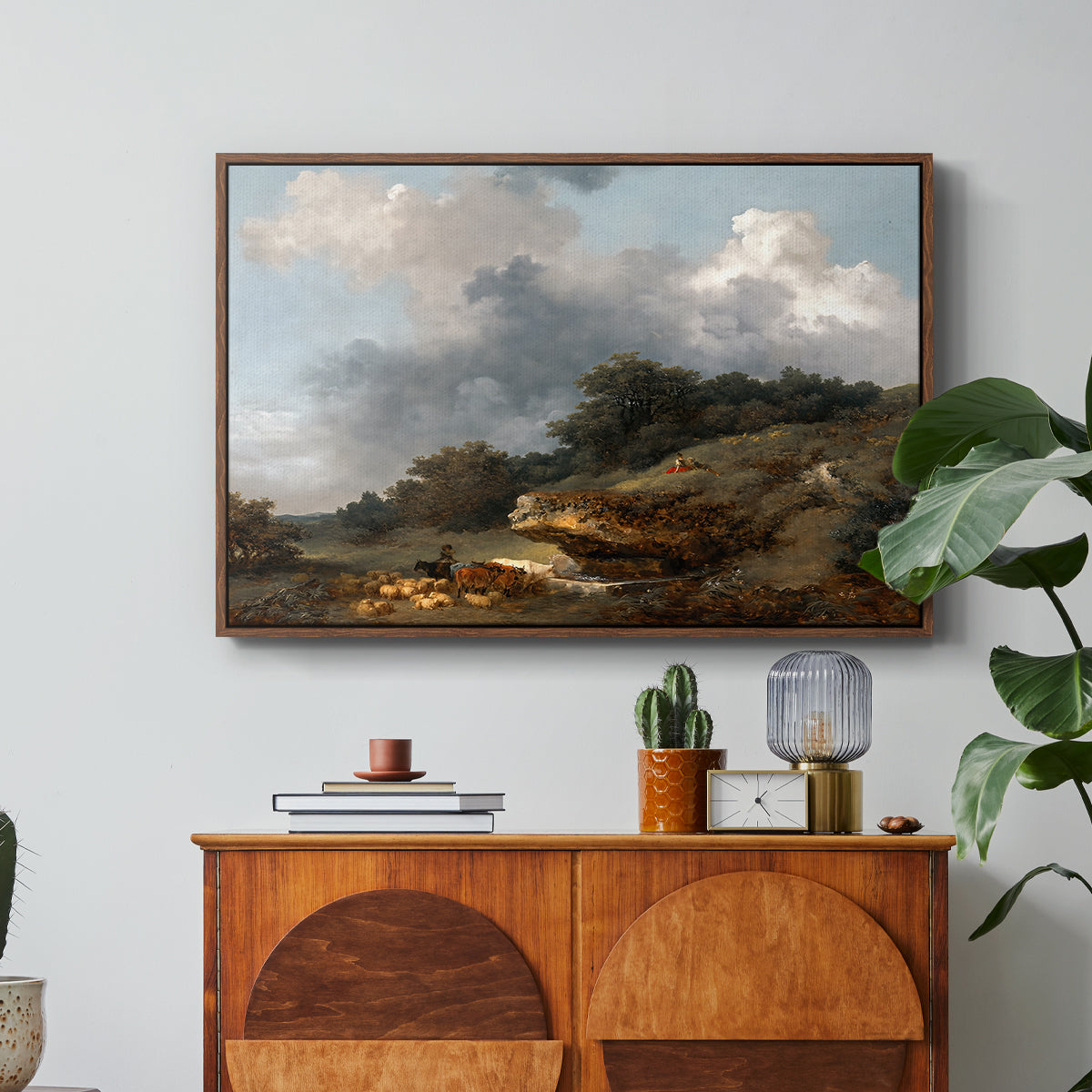 The Watering Place, c. 1765 - Floater Framed Canvas Print