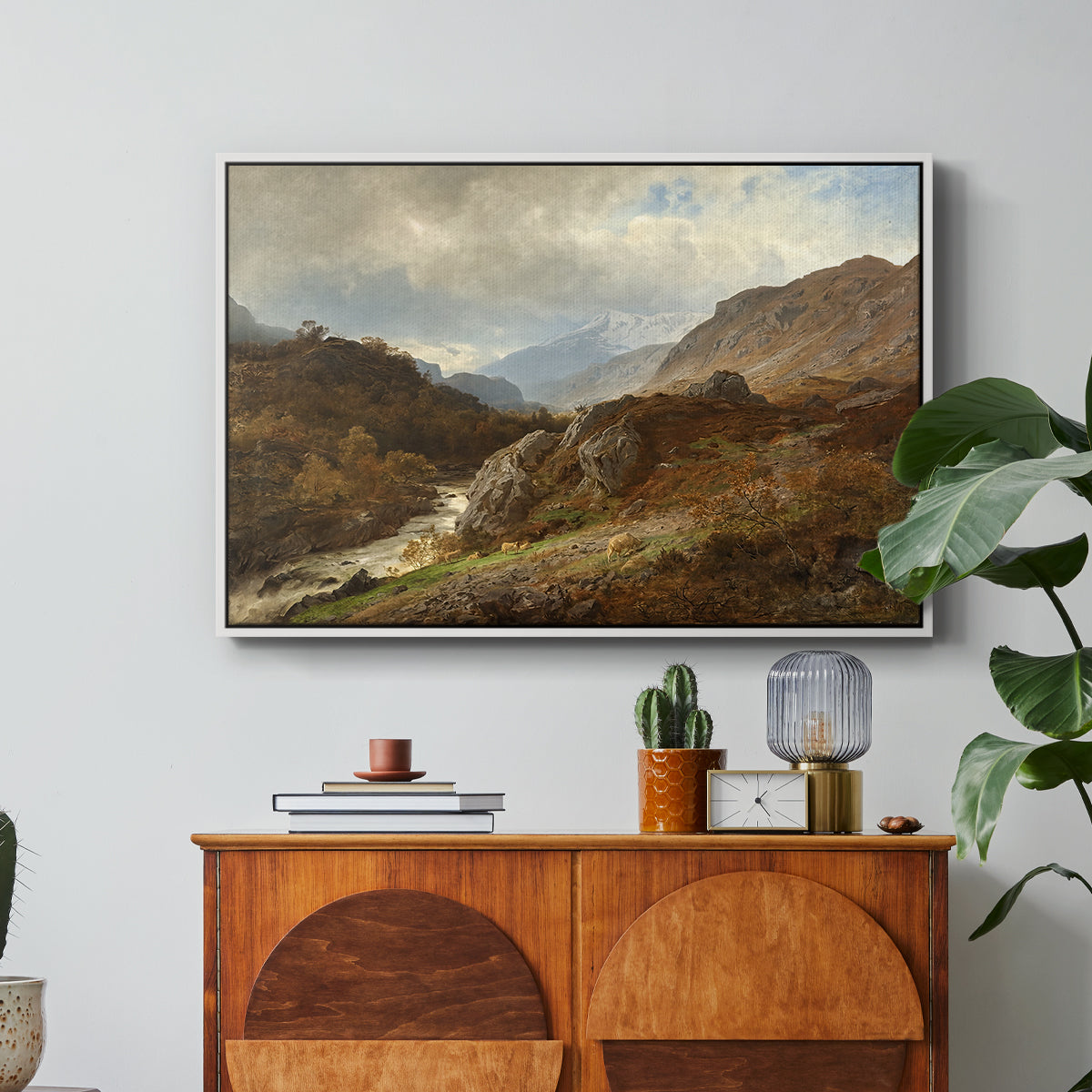 Mountain Landscape, 1864 - Floater Framed Canvas Print