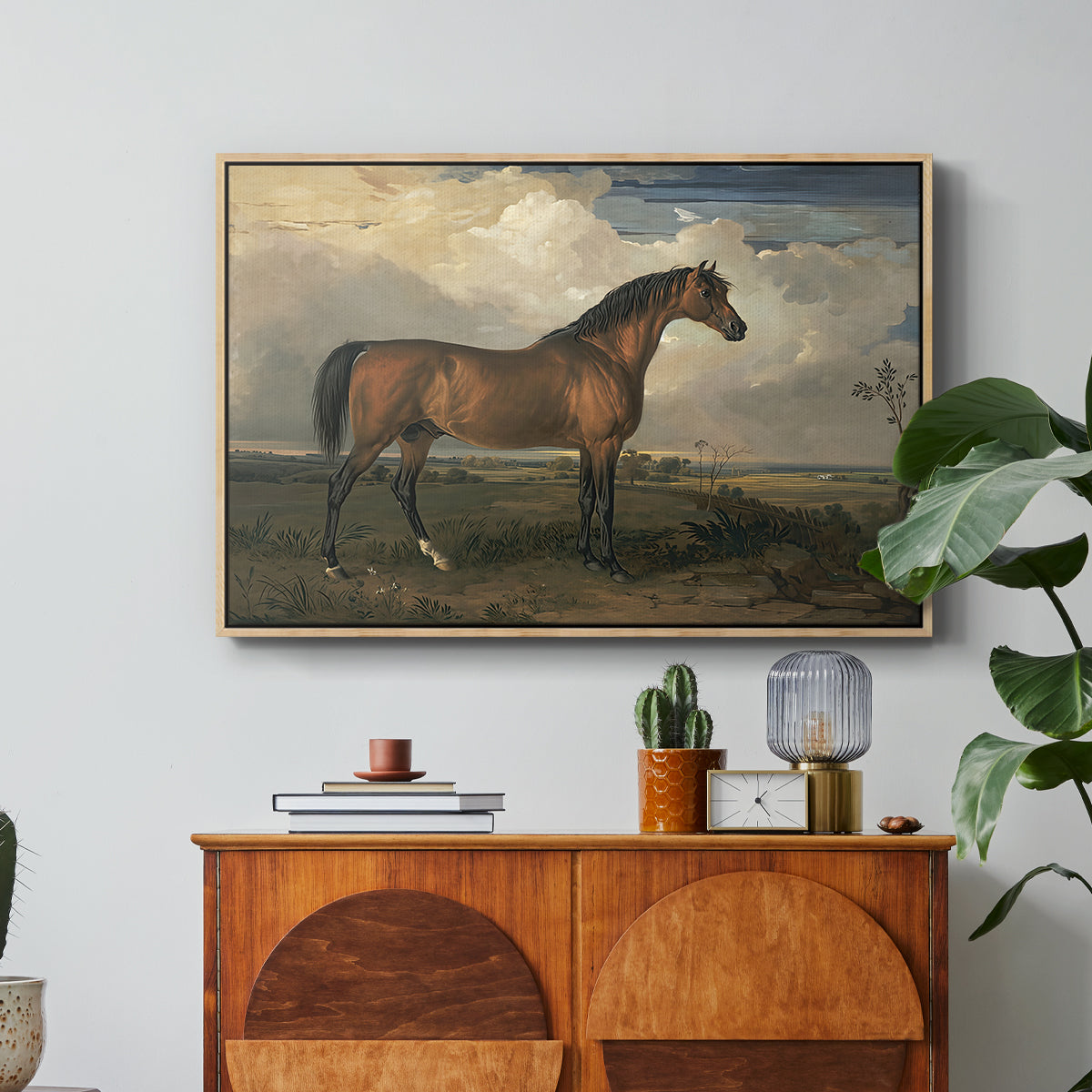 Eagle, A Celebrated Stallion, 1809 - Floater Framed Canvas Print