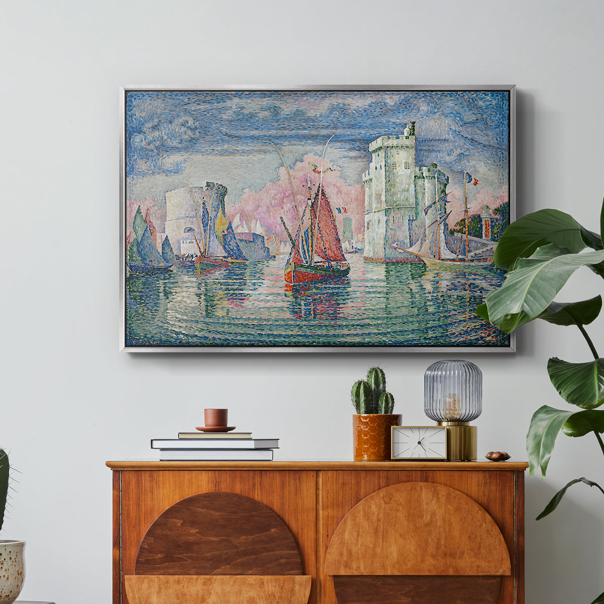 Entrance to the Port of La Rochelle, 1921 - Floater Framed Canvas Print