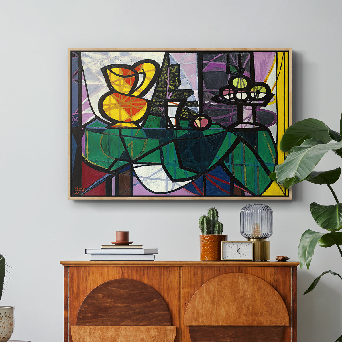 Pitcher and Bowl of Fruit, 1931 - Floater Framed Canvas Print