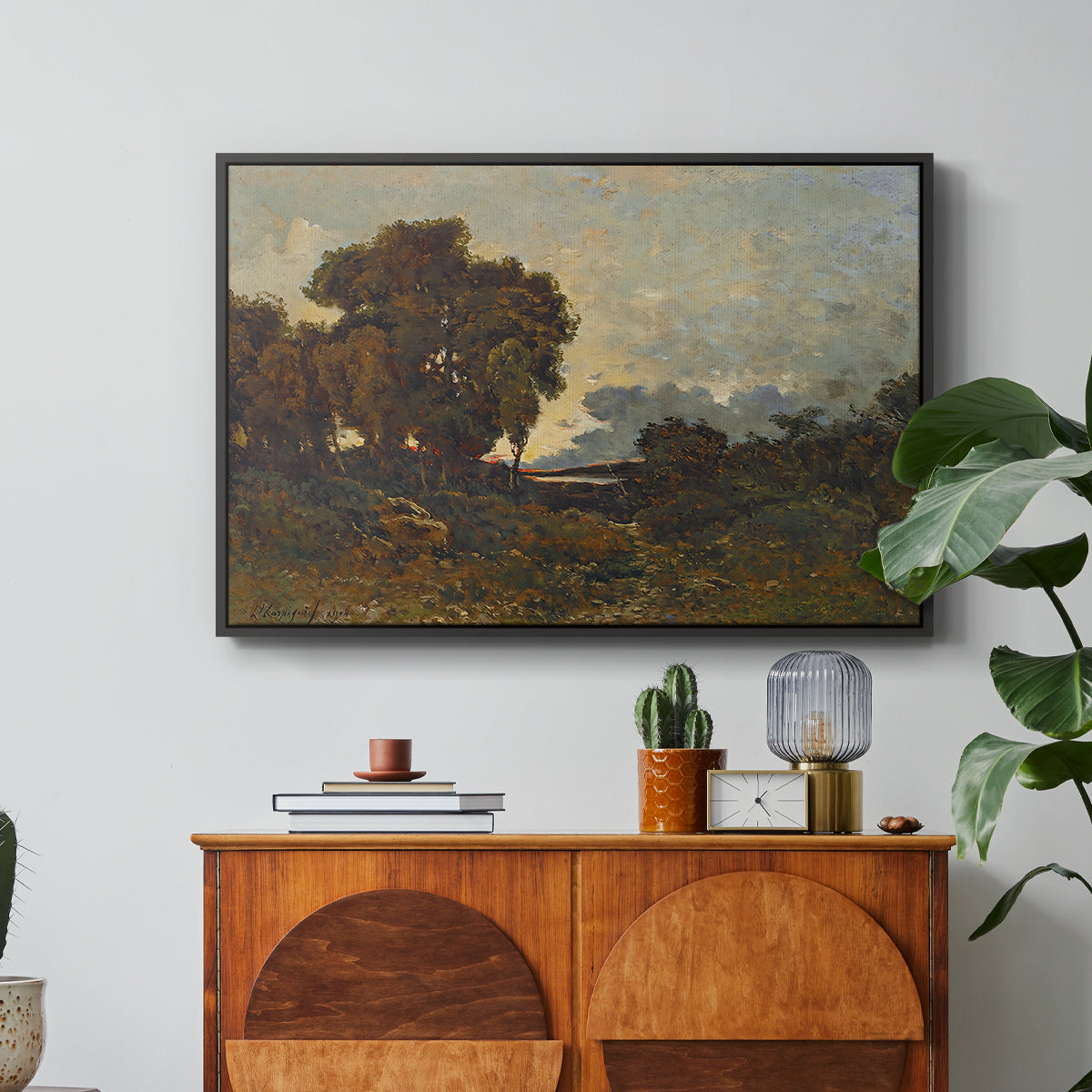 Sunset on the Allier (Soleil couchant sur l'Allier), 1904 - Floater Framed Canvas Print