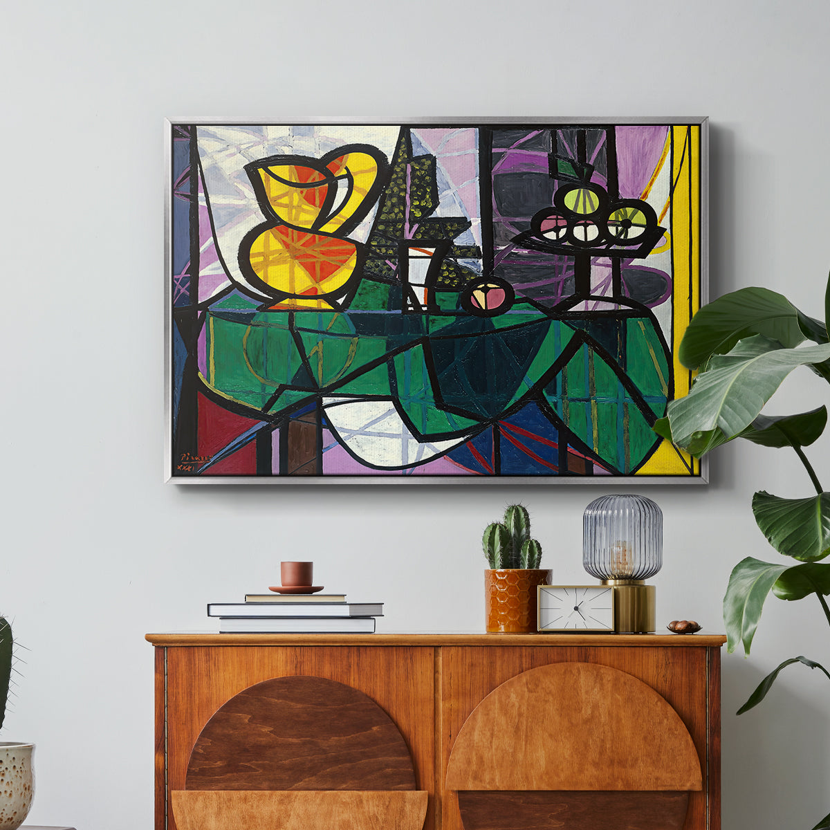 Pitcher and Bowl of Fruit, 1931 - Floater Framed Canvas Print