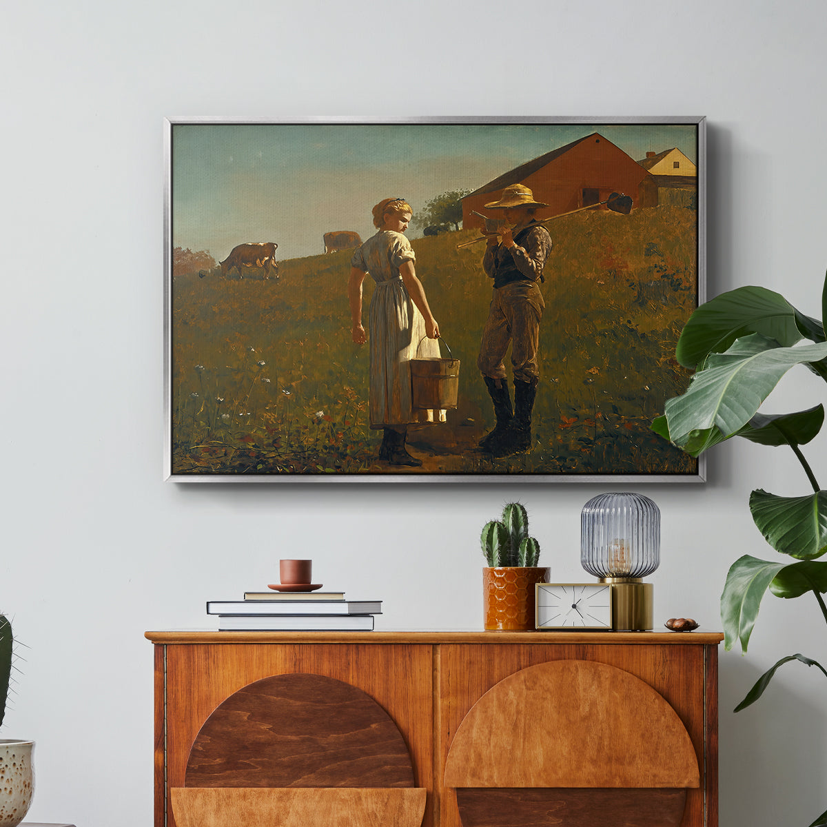 A Temperance Meeting, 1874 - Floater Framed Canvas Print