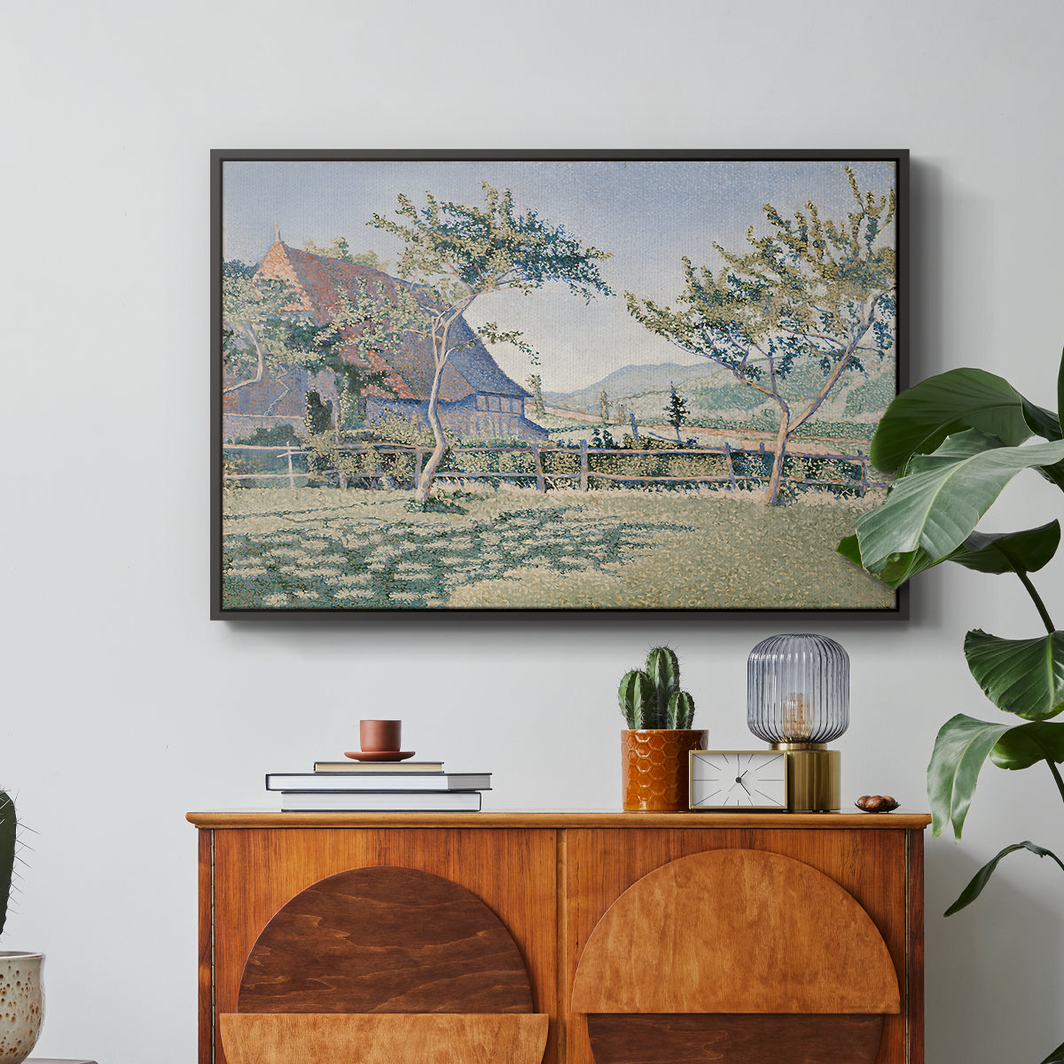 Comblat-le-Château, the Meadow, Opus 161, 1887 - Floater Framed Canvas Print