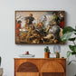 The Wolf and Fox Hunt, c. 1616 - Floater Framed Canvas Print