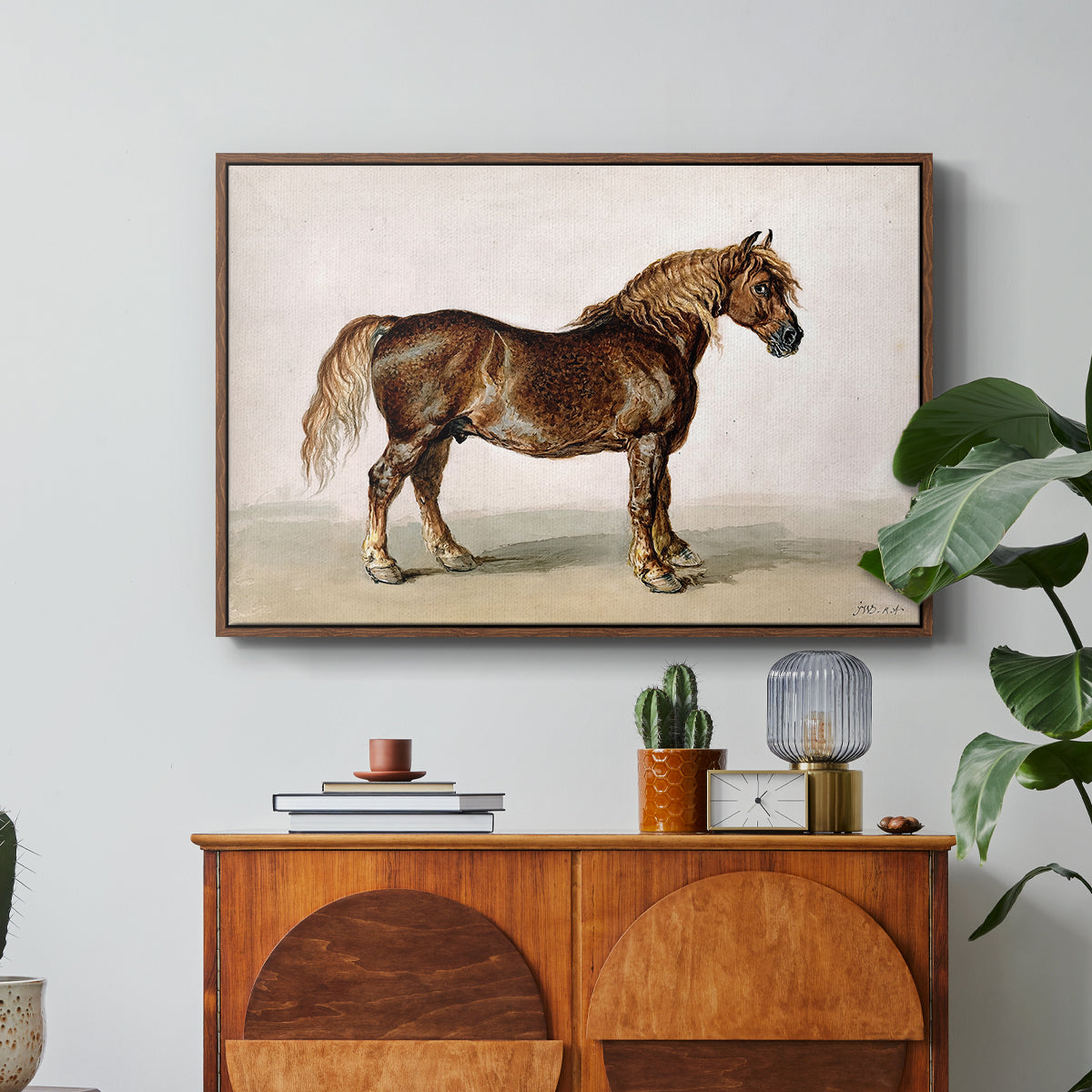 A Cart-Horse - Floater Framed Canvas Print