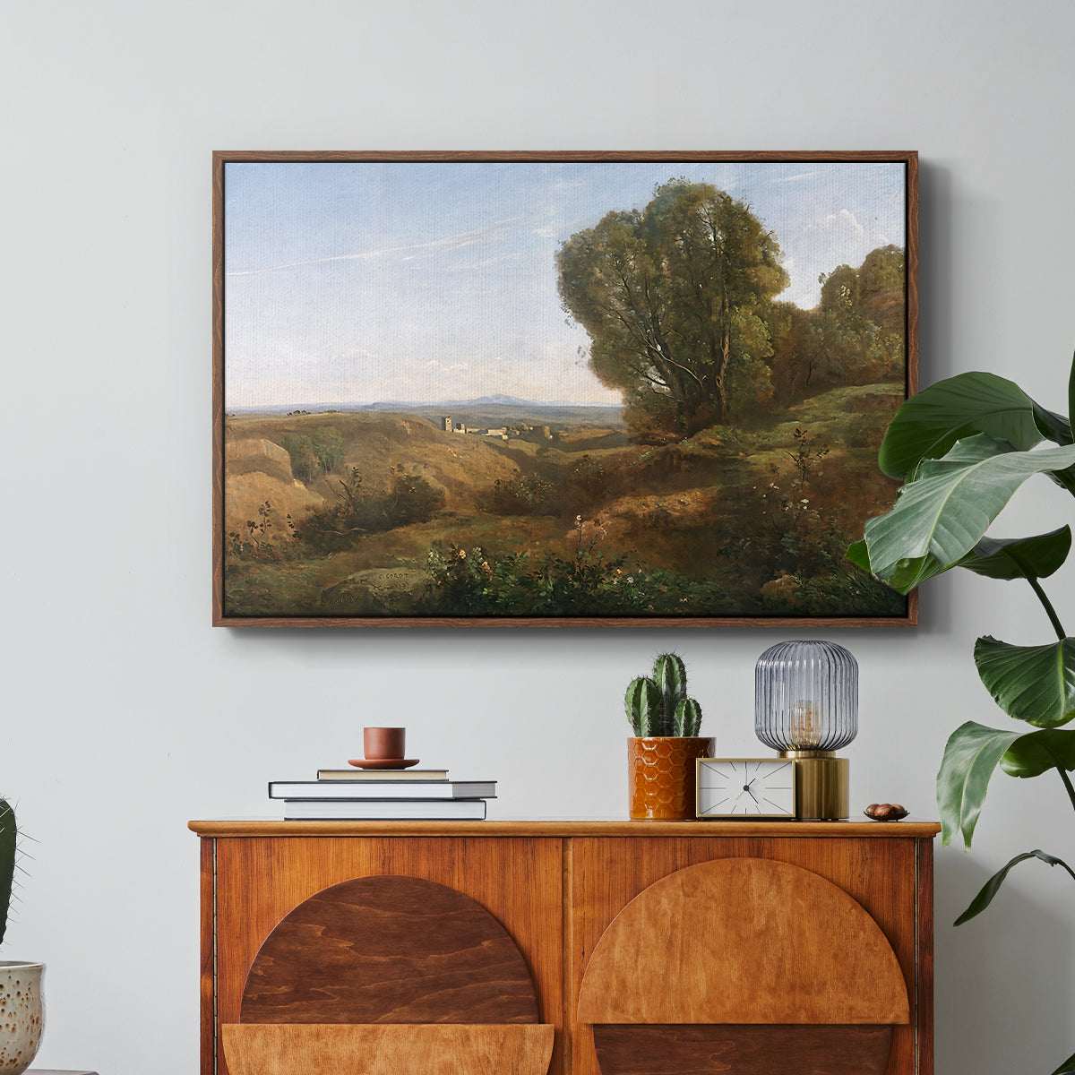 Souvenir of Roquemaure in the Gard, c. 1853 - Floater Framed Canvas Print