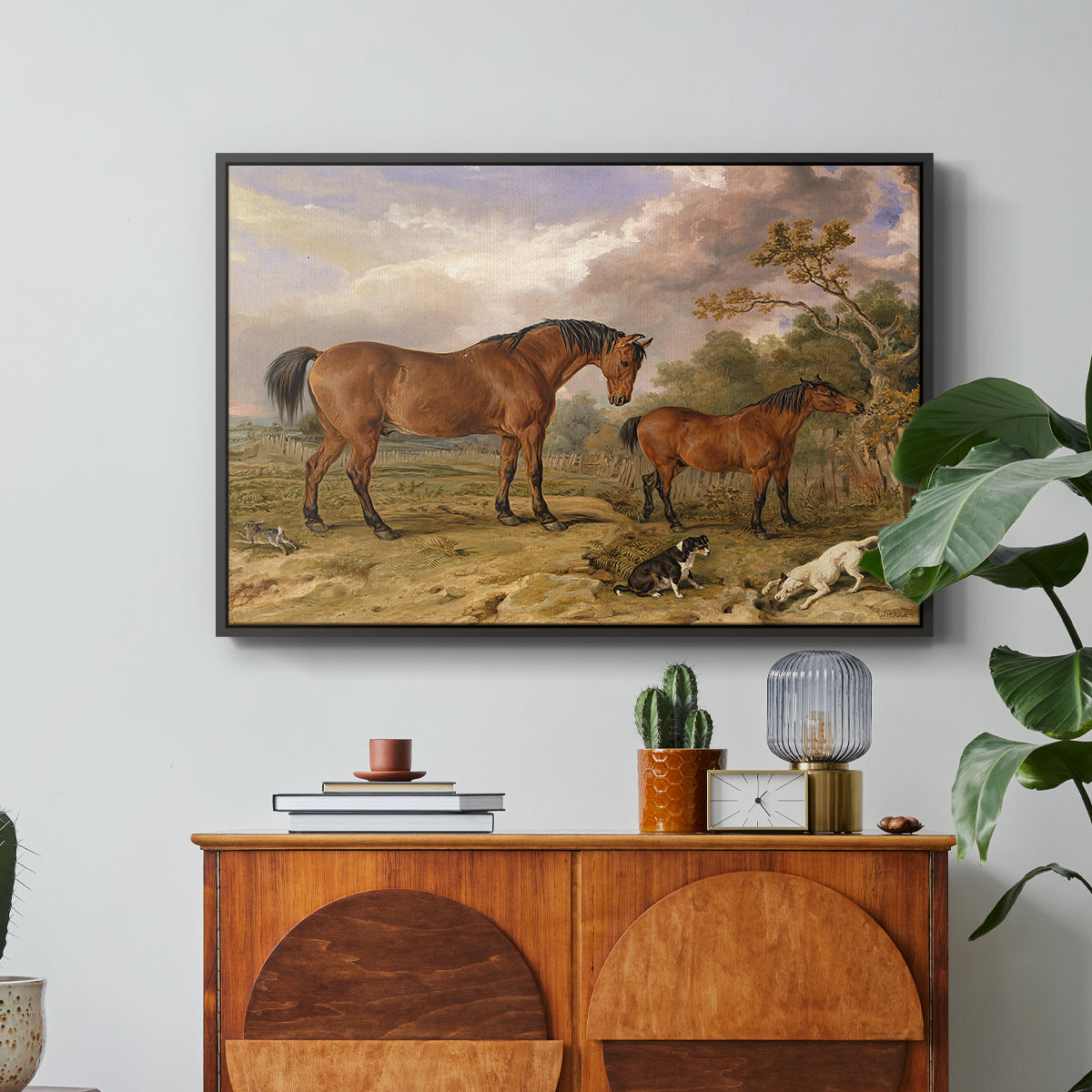 Portrait of Reformer, Blucher, Tory and Crib, Property of Rowland Alston, Esq., M.P., 1835 - Floater Framed Canvas Print