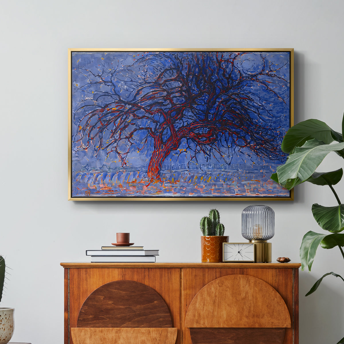 The Red Tree, 1909 - Floater Framed Canvas Print