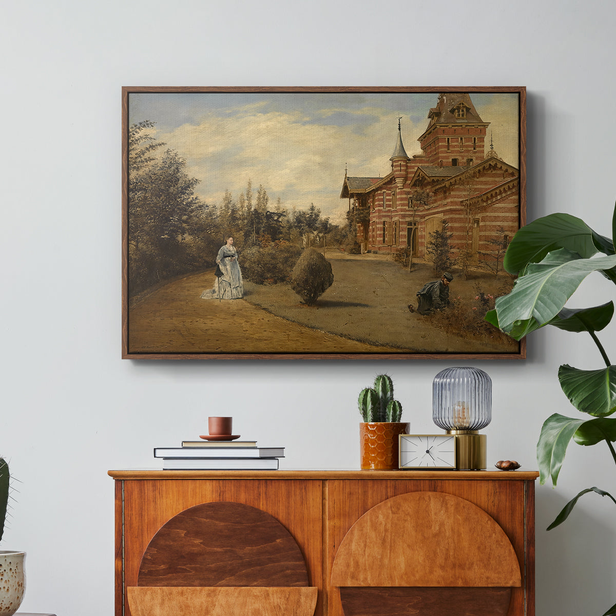 The Country House of Gustave Coûteaux, 1871 - Floater Framed Canvas Print