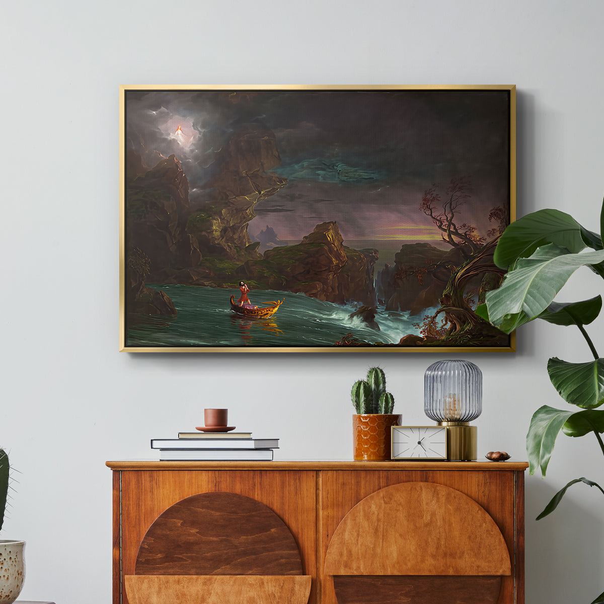 The Voyage of Life: Manhood, 1842 - Floater Framed Canvas Print