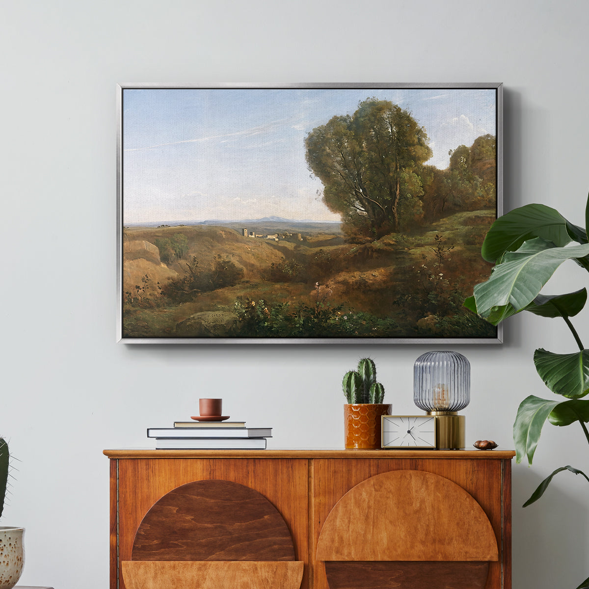 Souvenir of Roquemaure in the Gard, c. 1853 - Floater Framed Canvas Print