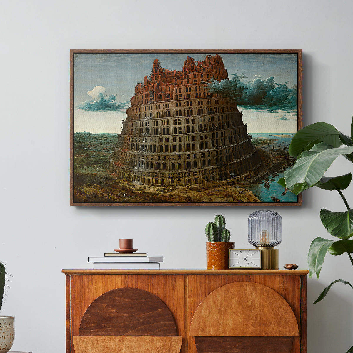 The Tower of Babel, c. 1568 - Floater Framed Canvas Print
