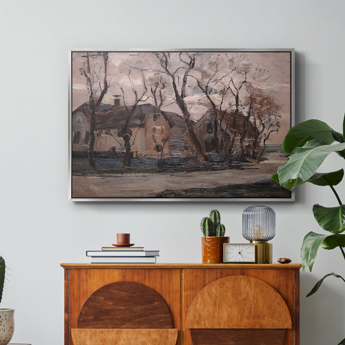 Farm near Duivendrecht in the Evening, c. 1905 - Floater Framed Canvas Print