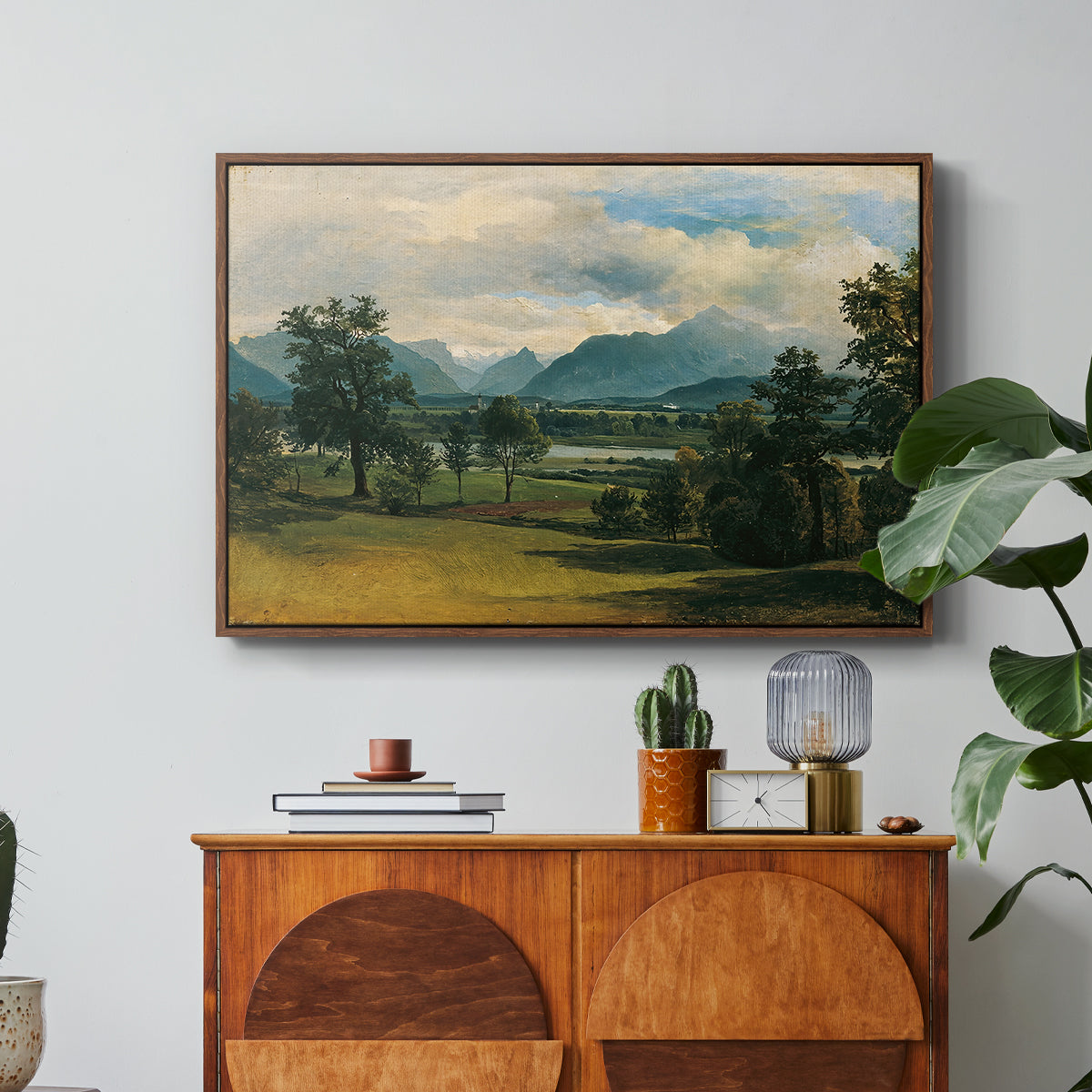 View of Liefering, 1830 - Floater Framed Canvas Print