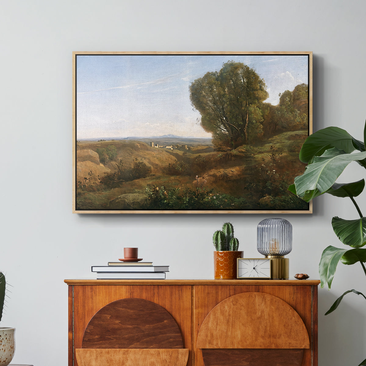 Souvenir of Roquemaure in the Gard, c. 1853 - Floater Framed Canvas Print